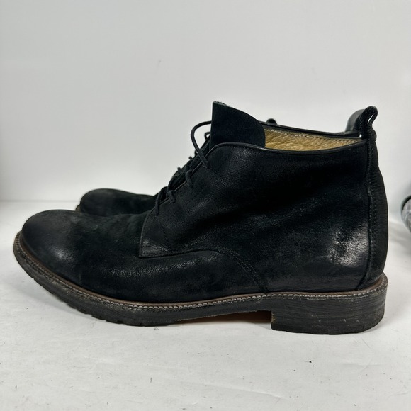 Billy Reid Boots Men's 8.5 Black Short Anderson Leather Made In Italy Fast Ship